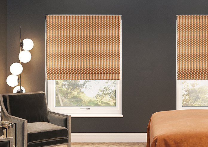 Tiles, Orange - Roman Blind - Image 3